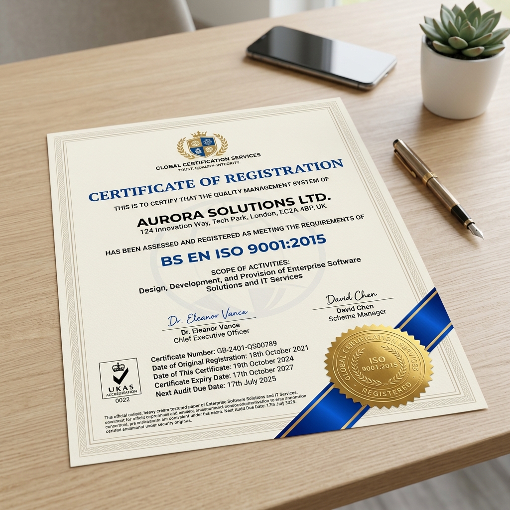ISO Quality Management System Certification